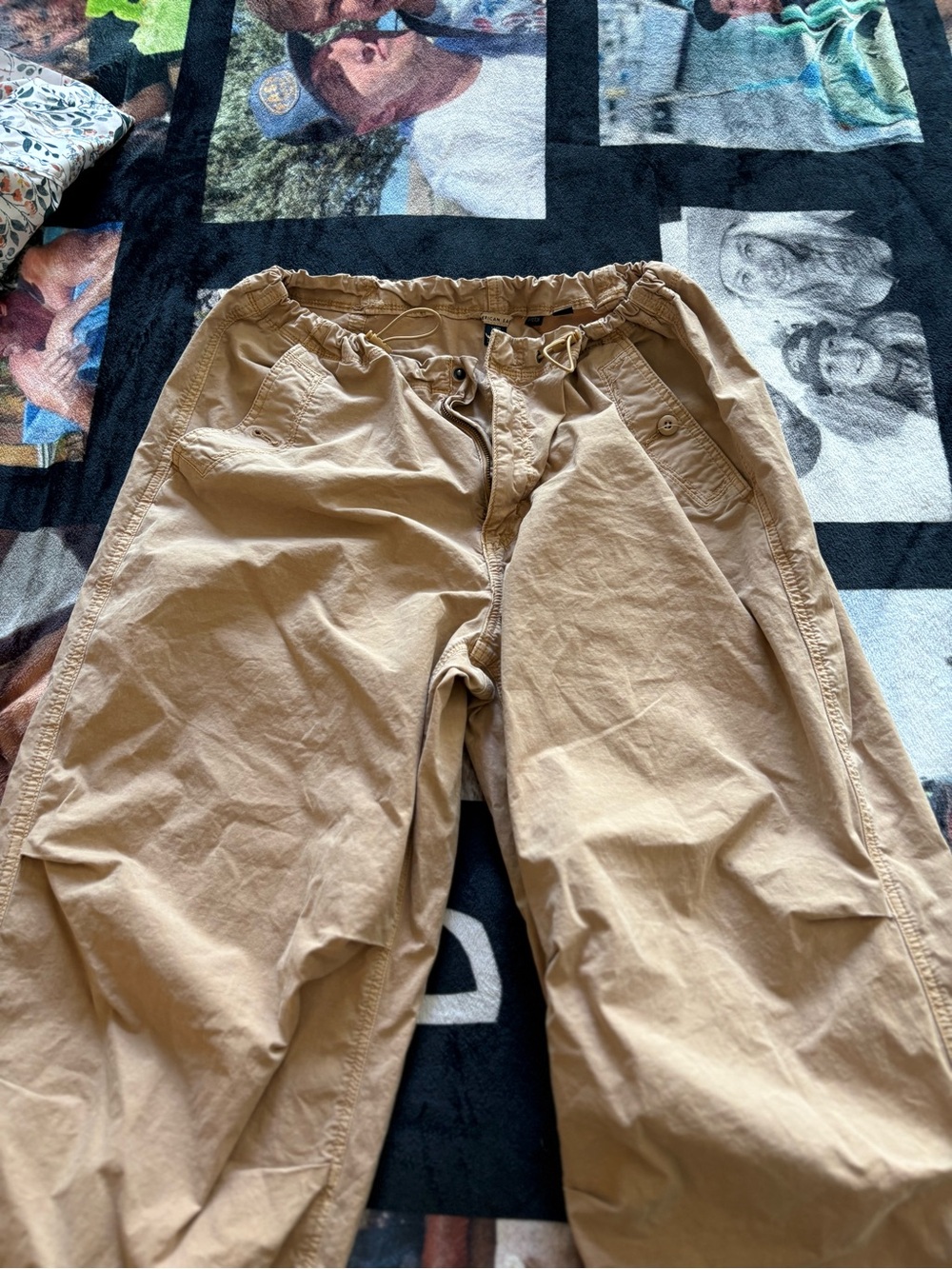 American Eagle Outfitters Men's Drawstring Chinos - Khaki